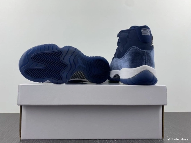 1st Kicks Jordan 11 Navy Velvet AR0715-441 Air WMNS Midnight 0718